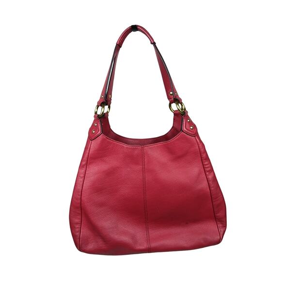 Red Coach Campbell Leather Hobo Shoulder Bag - Picture 2 of 11